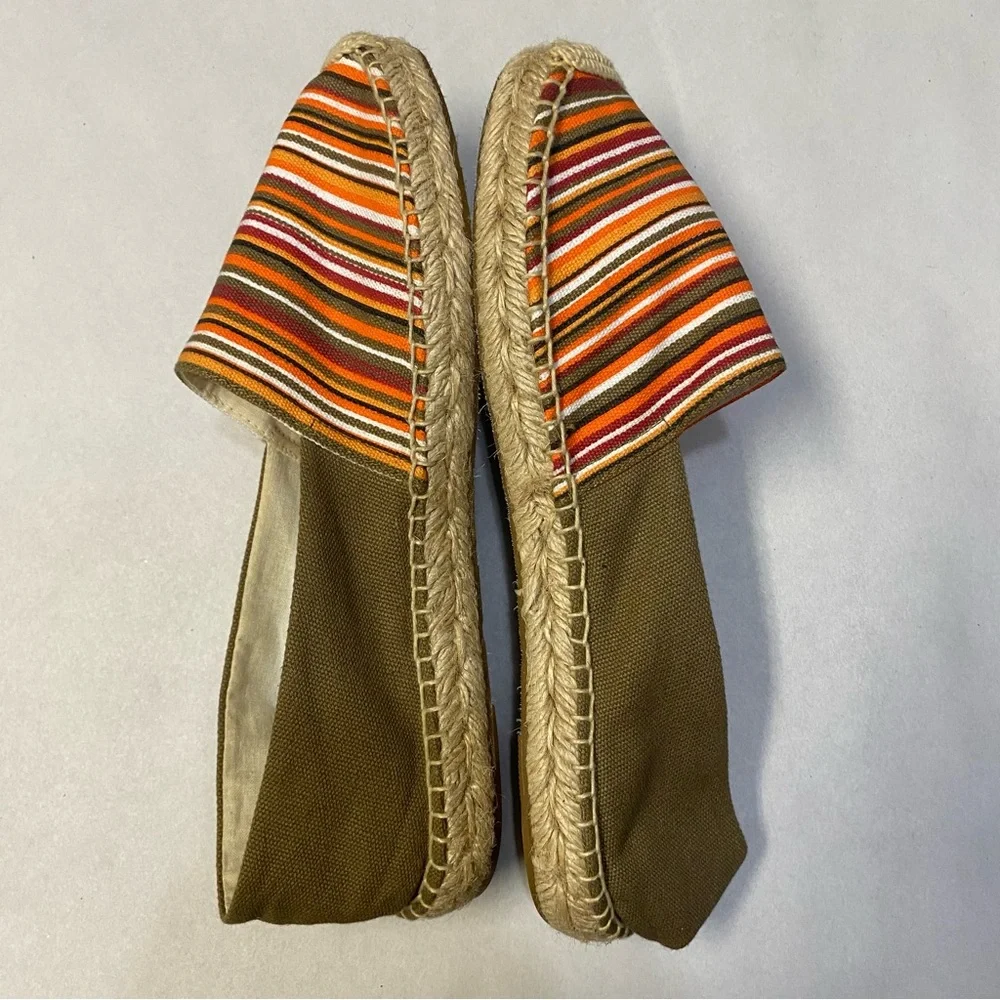 Sam Edelman Womens Verona Shoes Espadrille Flats Size 9.5 Stripe Fabric Colorful